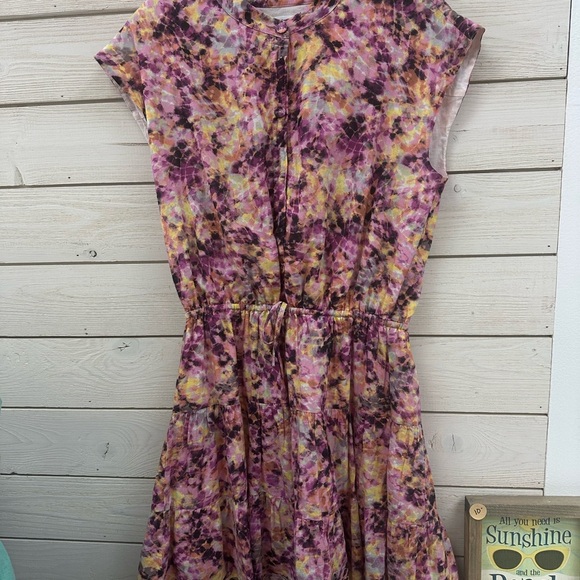 Rebecca Minkoff Floral Tie-Dye Dress - Size Large - Picture 4 of 9